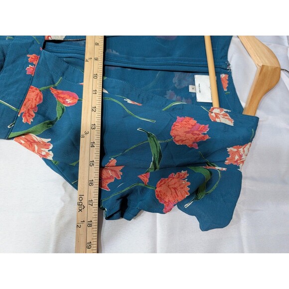 Privacy Please Romper Womens Small Blue Floral V Neck - Picture 10 of 10